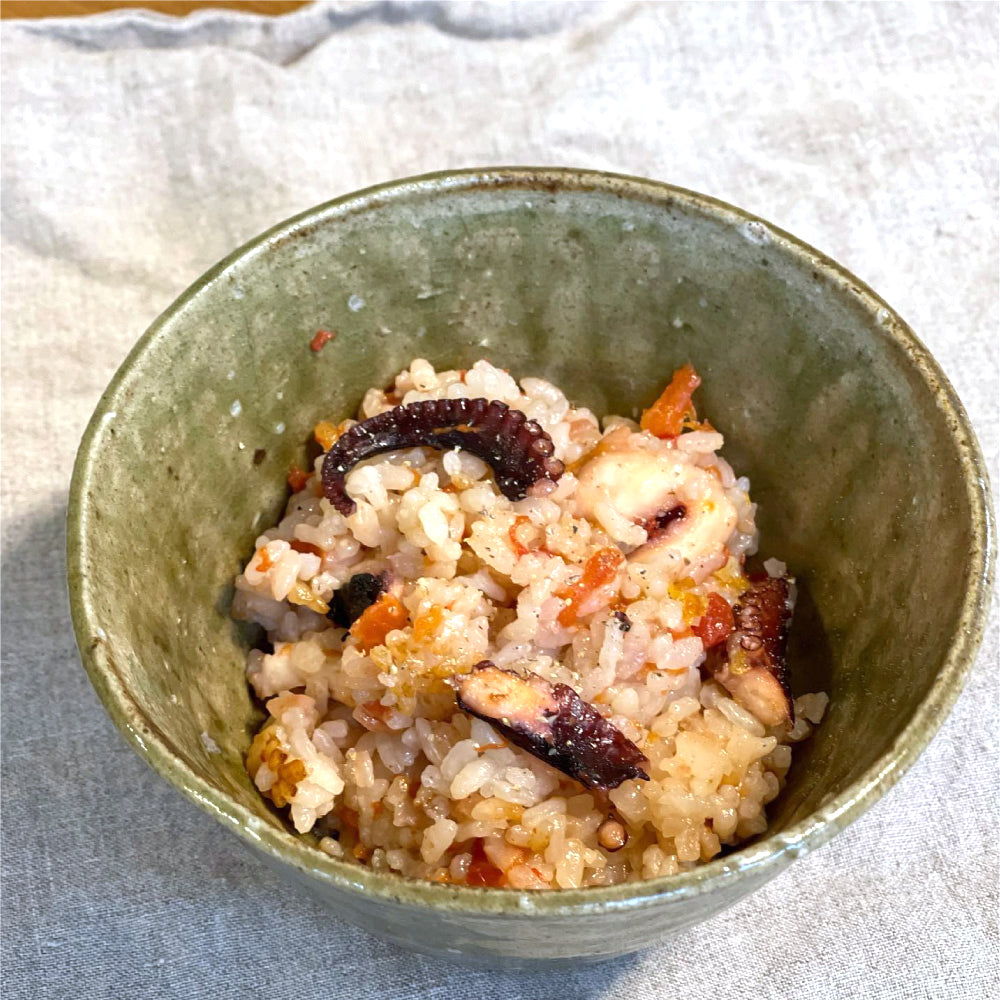 トマトとタコの炊込みご飯