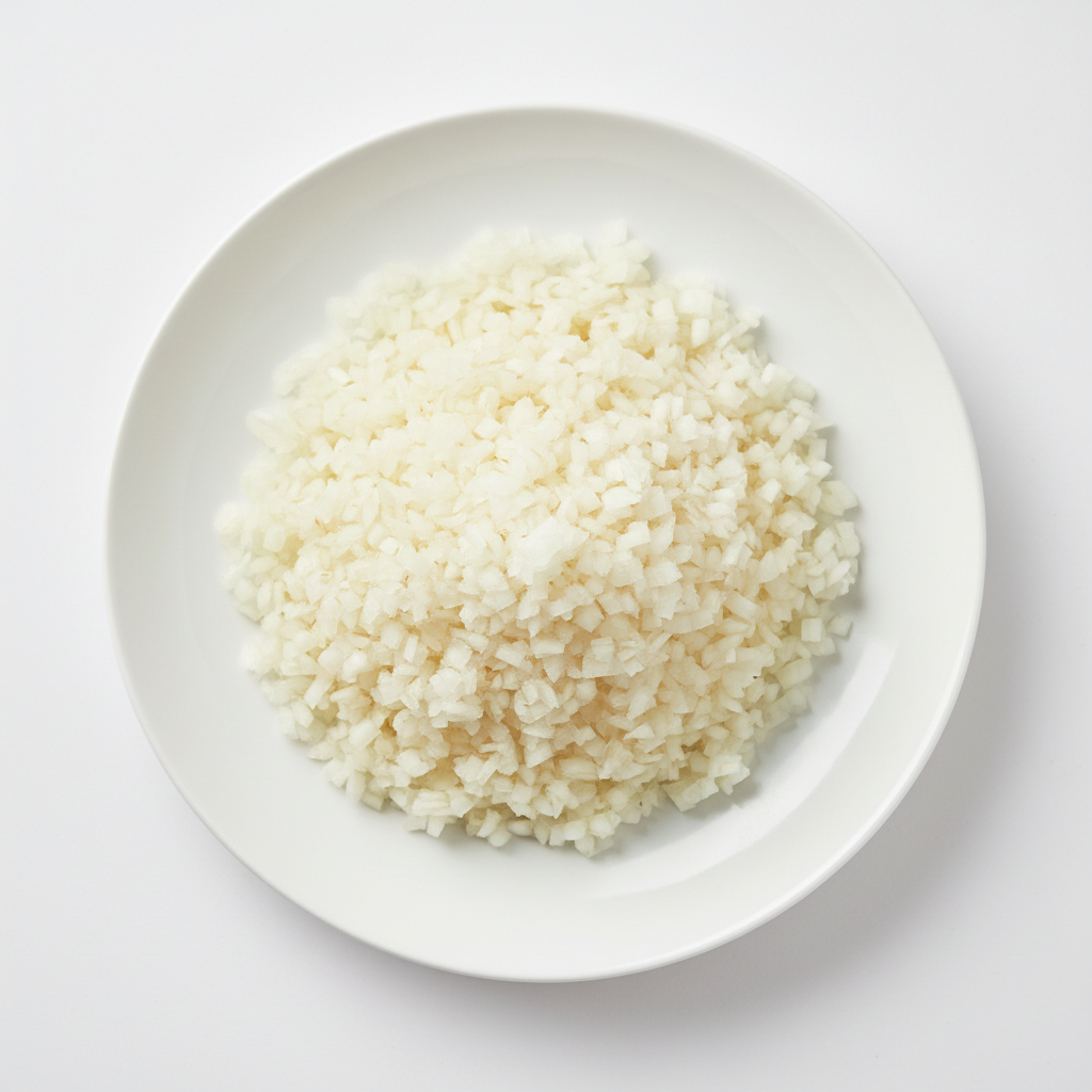 この画像の状態で、さらにたまねぎを細かくしてほしい