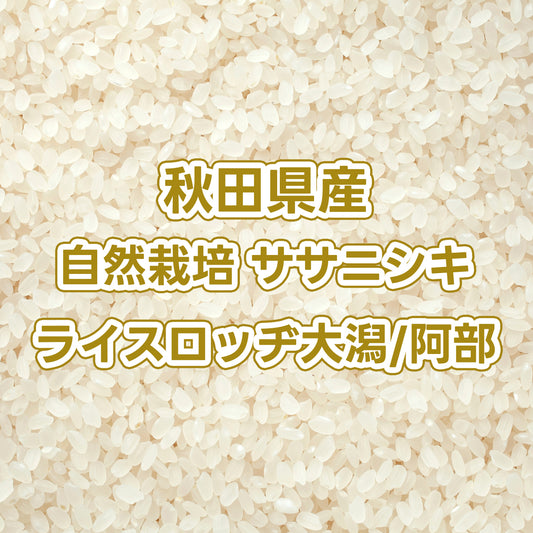 【次回発送予定11/27】秋田県産玄米 自然栽培 ササニシキ ライスロッヂ大潟/阿部さん